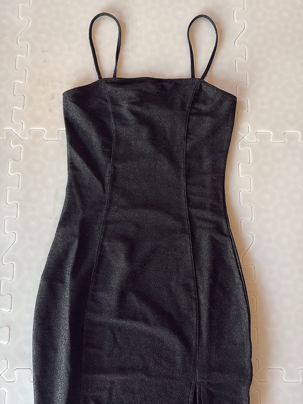 H&M Black Spaghetti-Strap Bodycon Mini Dress